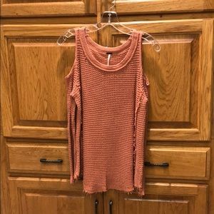 free people open shoulder sweater